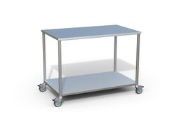 Table acier inoxydable à 2 plateaux 120x70x90 cm