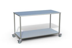 Table acier inoxydable à 2 plateaux 150x70x90 cm Table acier inoxydable