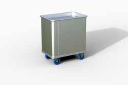 Bac à fond mobile 150 litres Bac à fond mobile aluminium