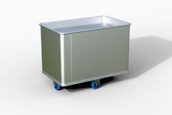 Bac à fond mobile 330 litres Bac à fond mobile aluminium